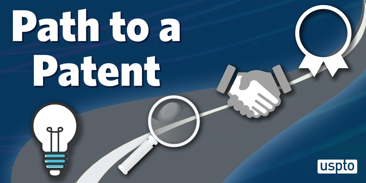 uspto's tweet photo. Don’t forget to register for tomorrow’s Part 1 of #PathToAPatent! Learn about the different types of intellectual property and the process of patenting an invention. Register now: https://t.co/0pej3ELSHn https://t.co/widlLU1tnl