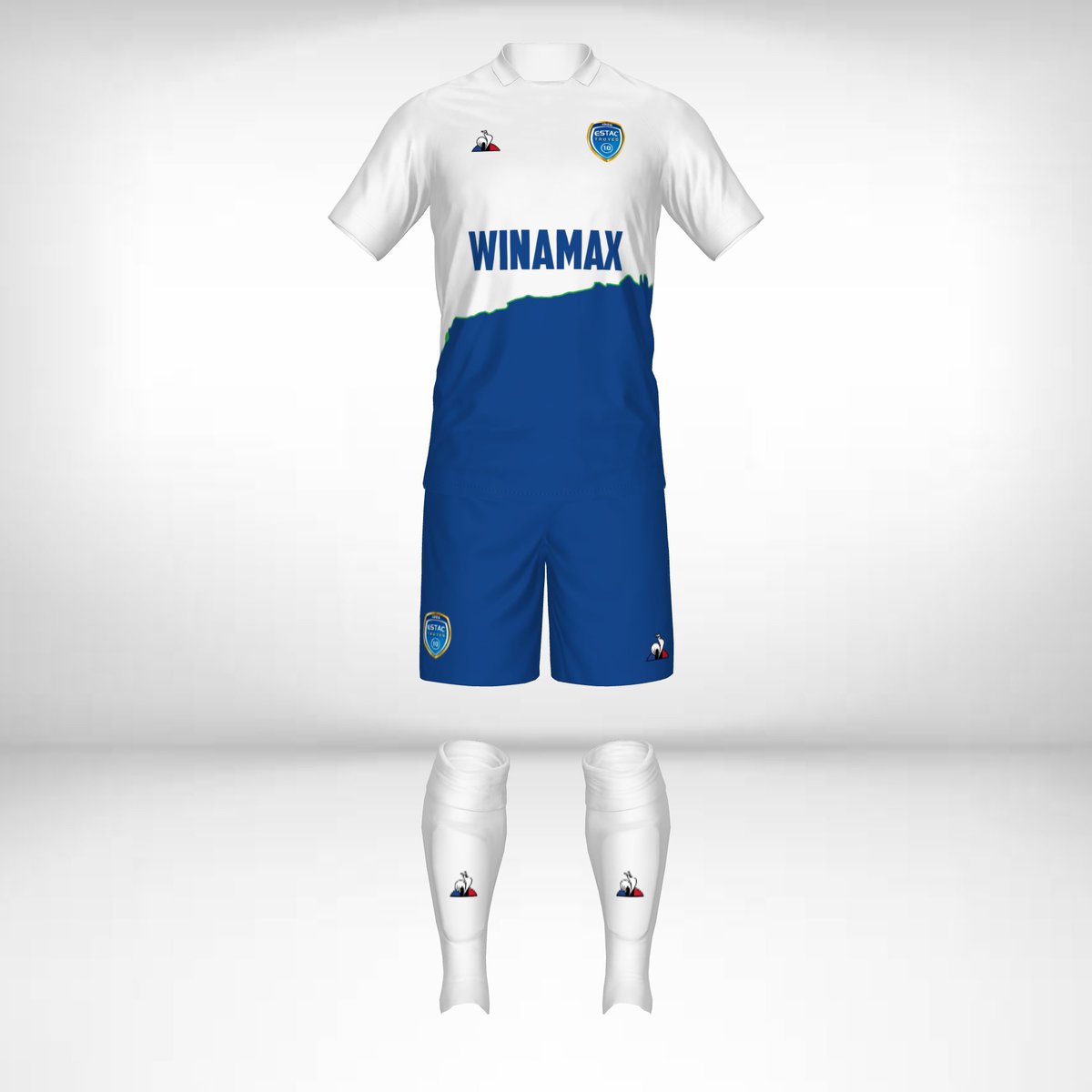 Salut la #TeamEstac, je me suis mis depuis peu à la création de kit maillot, voici mes premières créations sur des kits domiciles et extérieurs de maillot de l'estac, que pensez-vous de mes créations?