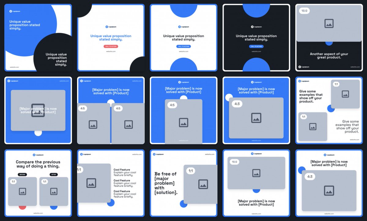 sovisualco's tweet photo. Oh, and we don't just give you one design and make you have to fish around for something that looks remotely similar (bc, you know... brand consistency)...

We build designs as "Collections"...

So you can build entire visual marketing campaigns in minutes. https://t.co/QVtRBNu80U