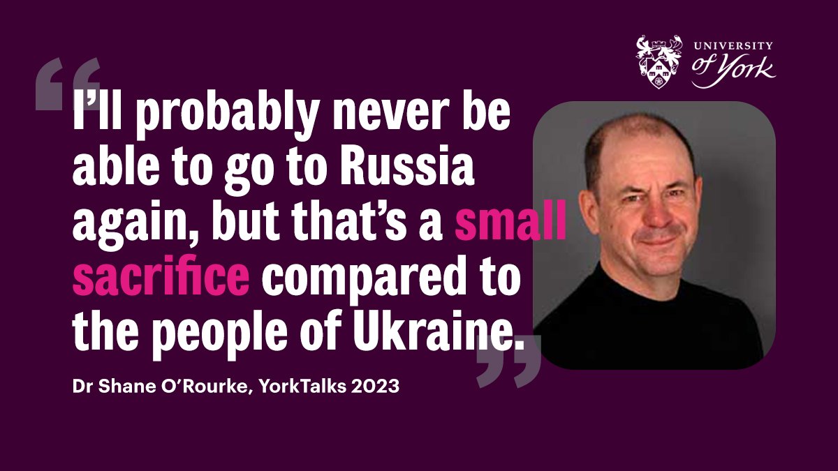 As a historian with a deep understanding of modern Russian foreign policy, Shane O’Rourke brings unique insights into the war in Ukraine.
In our fourth YorkTalks session, he joins colleagues in exploring captivating historical discoveries and developments: bit.ly/yorktalks2023