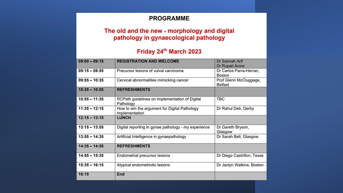 The BAGP are hosting a virtual one-day conference on 'The old and the new - morphology and digital pathology in gynaecological pathology' held on Friday 24 March 2023. Follow the below link to register 👇 thebagp.org/events/list/