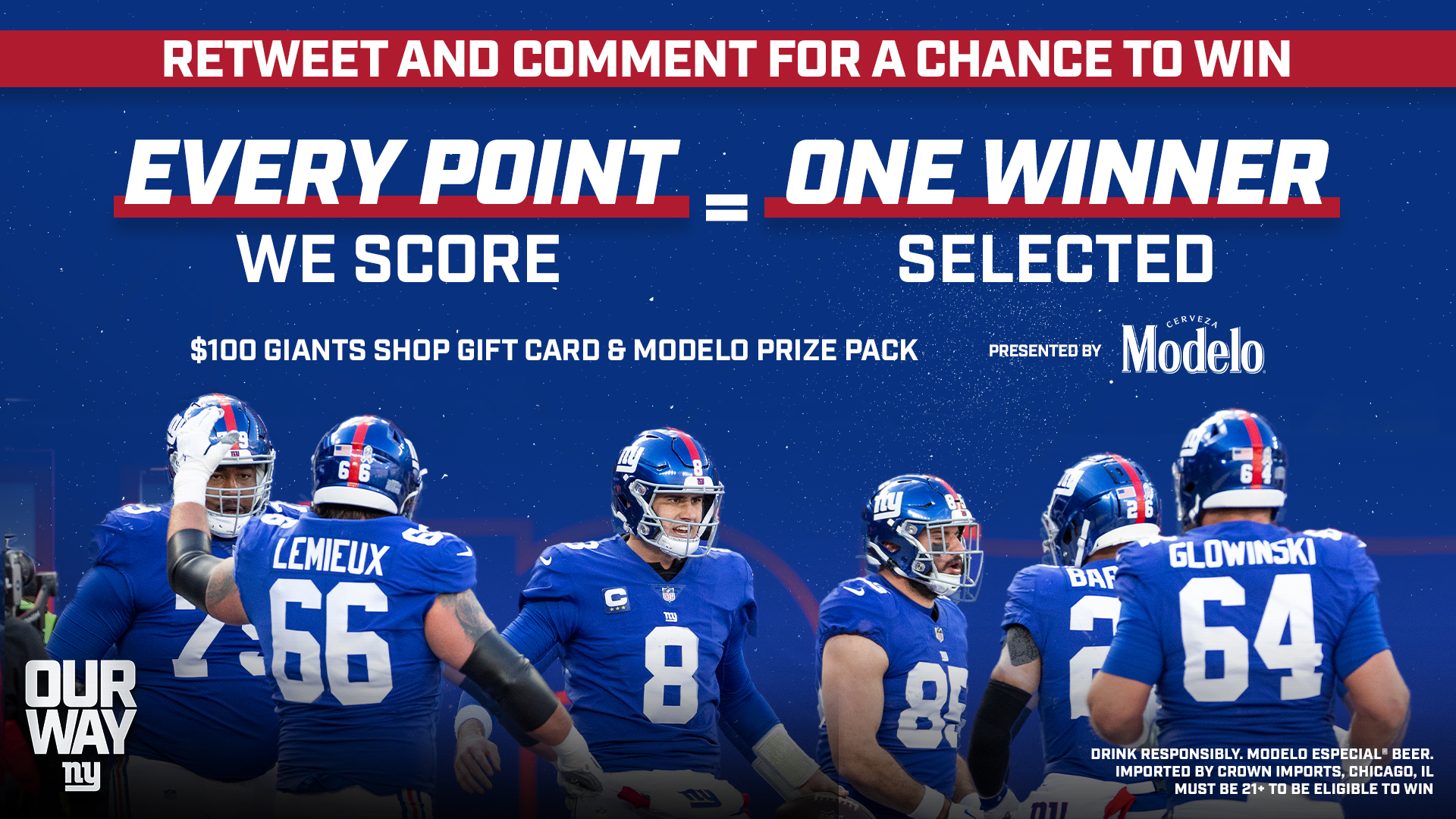 Enter for a chance to win Giants Fantennial Sweepstakes