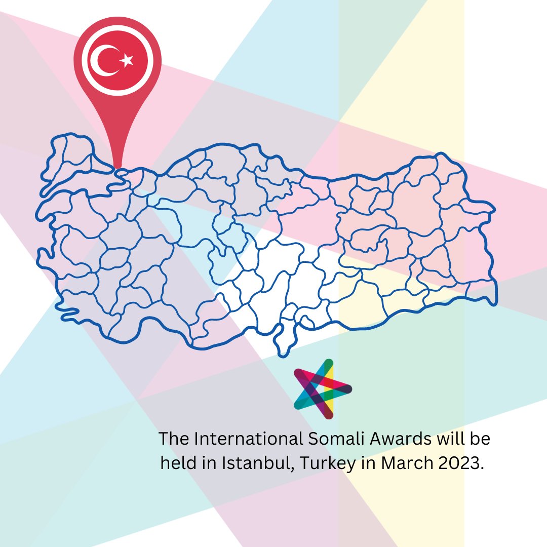 Isomaliawards's tweet photo. We are excited to announce that the 2023 International Somali Awards will be held in Istanbul! 🇹🇷

🔗 Don't forget to vote for your 2023 finalists by visiting https://t.co/2vCer4XXbX https://t.co/EXWnK1x2Xk