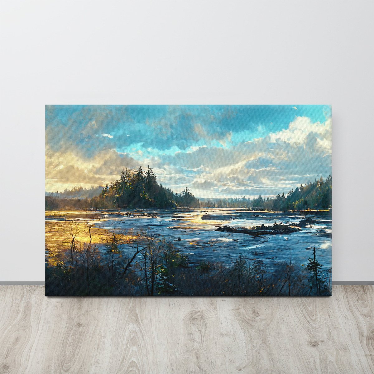 TimeBandit's tweet photo. Evening Lake Canvas now on Etsy starting at $57, Link in Bio. https://t.co/7i1s48t0ha