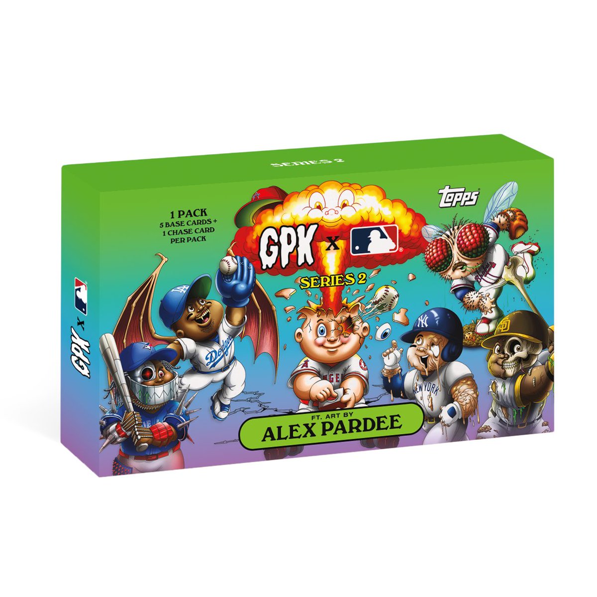 alexpardee's tweet photo. My MLB x GARBAGE PAIL KIDS set is On sale NOW at @topps! Here are direct links to the SINGLE PACKS (6 cards) and the BOXES of 8 PACKS (48 cards!)

Single Packs: https://t.co/RI8uqqnnGN

8-Pack Box: https://t.co/QtjnT8mRgH https://t.co/ssaCi8oC9v