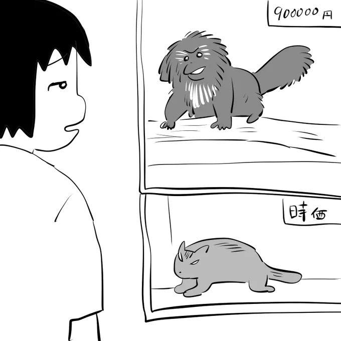 #逆襲の日記

ホームセンターで自分の貯金額より高い小型の猿が売られていた。
この時点で私と猿は住む世界が違うなと思った。
犬の仲間か猫の仲間かわからない生き物も売られていた。 