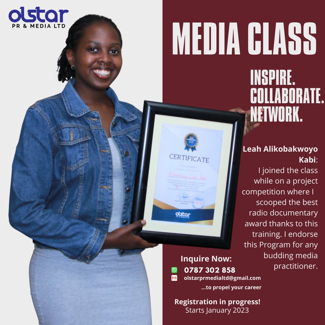 Wadulo_AM's tweet photo. "I joined the class while on a project competition where I scooped the best radio documentary award thanks to this program. I recommend it for any budding media practitioner." @LeahAlikoba
#MediaClass https://t.co/TSkImHzdac