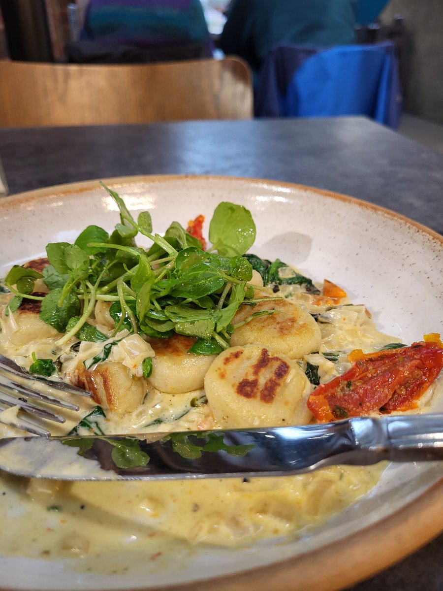 New menu at <a href="/MuseumofMaking/">Museum of Making at Derby Silk Mill</a> River Kitchen! The home-made gnocchi is to die for. Constantly amazed by the level of creativity within the kitchen team - superb. Support your museum by eating the finest food in the city!