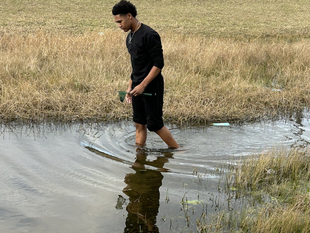 Finding life in the pond. #HumbleHighSchool #NextLevel #AquaticScience