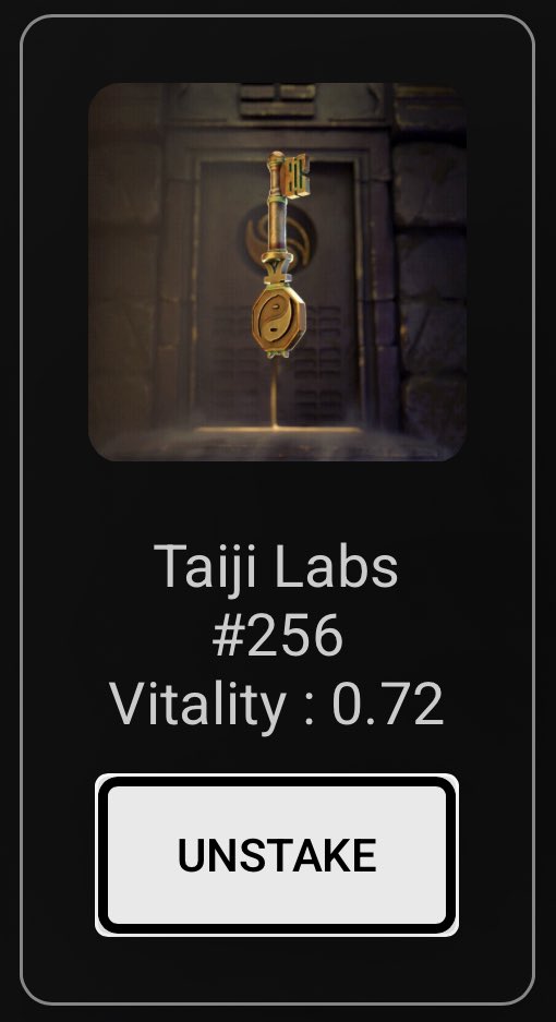 Today the staking of <a href="/TaijiLabs/">Taiji Labs</a> went live . ☯️💎

You get Vitality through it .
This will be the key for Taijilabs ecosystem.🔥

Thanks to @alexkongz and <a href="/keung/">Keungz ❤️ WELL3</a> for the smooth staking opportunity 🤝🏼