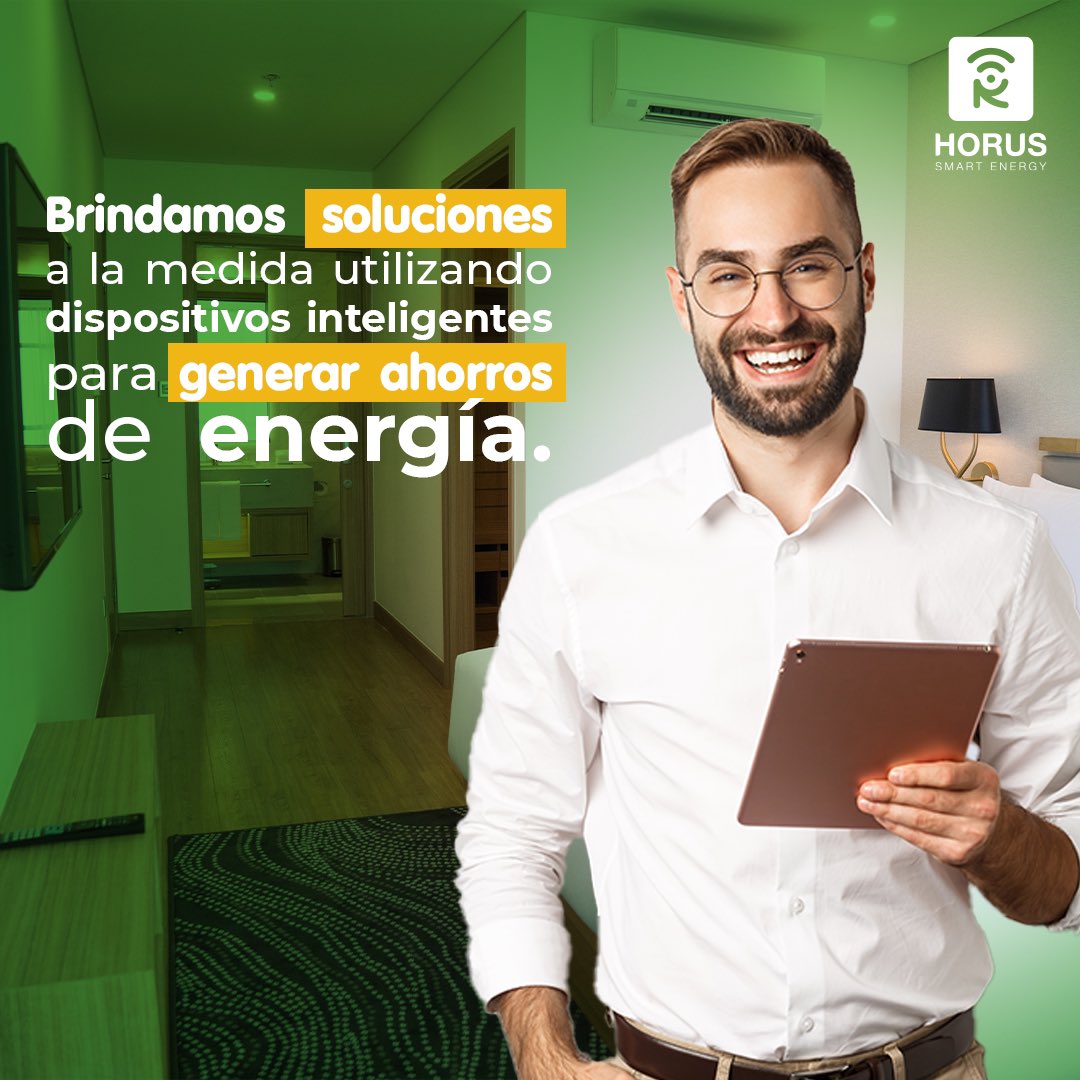 Combinamos #EquiposInteligentes con un #Software diseñado por nosotros mediante el cual puedes obtener no solo #AhorrosDeEnergía sino también datos los espacios de tu #Hotel. 

#EficienciaEnergetica