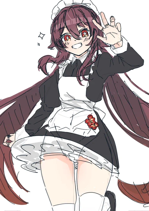 メイド胡桃ちゃんかわいい#原神 
