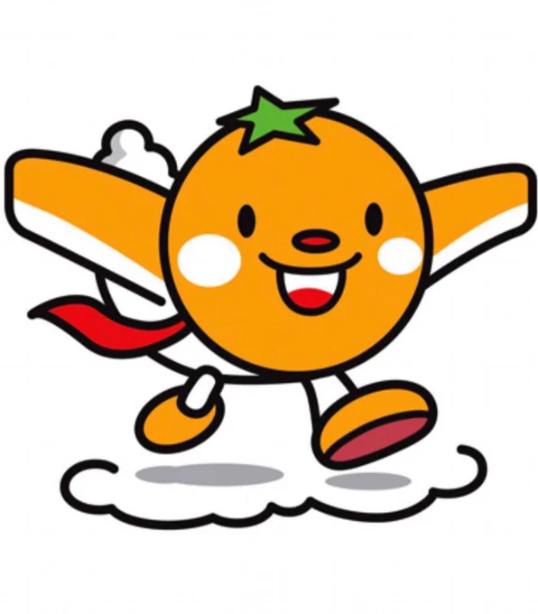 Makku, a plane with an orange for a head, is the mascot for Matsuyama Airport in Japan. 