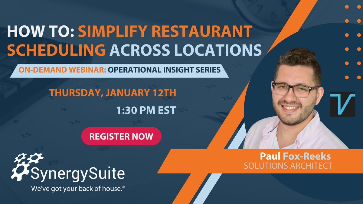 SynergySuite's tweet image. Join us live tomorrow for the third part of our Operational Insight Series! Save your seat here: synergysuite.zoom.us/webinar/regist…

#restec #restaurants #operations