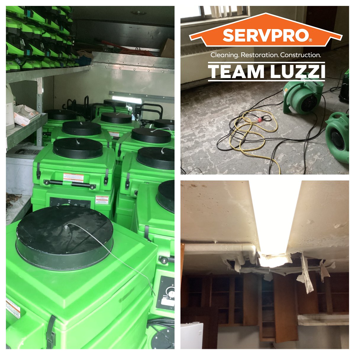 We have the skills, tools and experience to quickly and effectively remove water, dry out the affected areas and repair any damage caused by the flooding. Trust SERVPRO Team Luzzi to get your home or business back to normal after a winter pipe burst. 877-557-8773