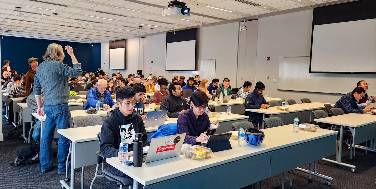 GTrobotics's tweet photo. .@GTResearchNews Great turnout for the IRIM Kickoff Seminar for Spring! Thanks @UCLAengineering for lending Veronica Santos; Professor & Director #Biomechatronics Lab 🤖❤️See the full schedule here | https://t.co/HhexhUWKdM #robotics #research https://t.co/hJLKYZuypN