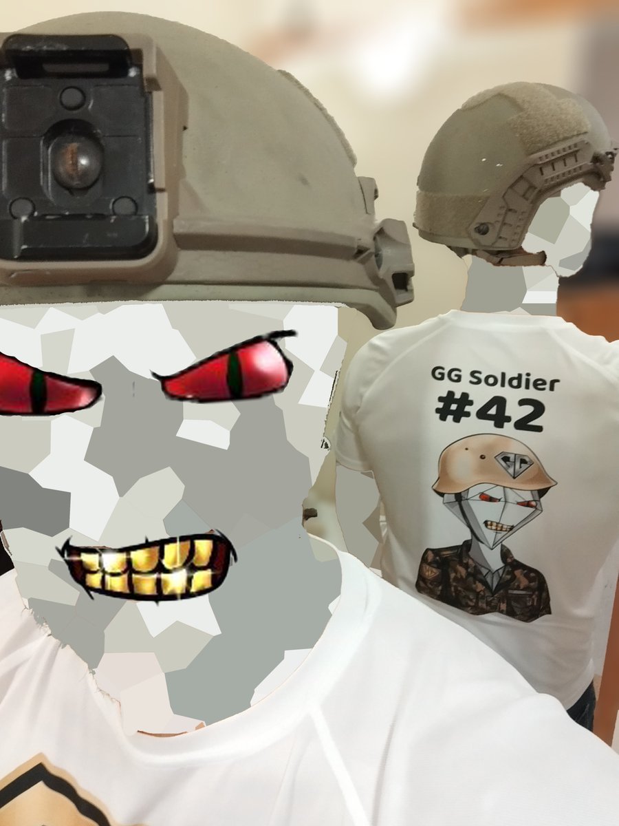 Ralph93_'s tweet photo. Being a #GGSoldier is an honor and a privilege! 🫡

Hence I'v designed and ordered T-Shirt with those cool prints!😎

I could not hold back to make those photos and share with you guys!😁

I hope you'll like it as much as I am!

#GGTakeOverNeverStops #NFT #BSC #BTC @GollumsGems https://t.co/6BTpnY4two