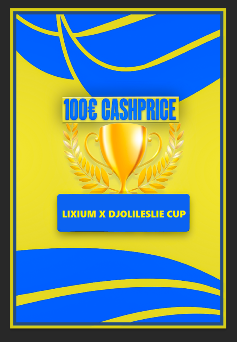Lixiumftn's tweet image. 100$ @Lixiumftn X @DjOliLeslie CUP 🏆

👥 DUO
🟣 Cast on twitch

✅ REGISTER :  wls.gg/LixiumCup_2
 
- Open 1 : Monday 16/01 19H ⏱️
- Open 2 : Tuesday 17/01 19H ⏱️ 
- Open 3 : Thursday 18/01 19H ⏱️
- Open 4 &amp;amp; 5 : Sunday 15/01 14h &amp;amp; 17h ⏱️
- Final : Sunday 16/01 20h ⏱️🇫🇷 TIME