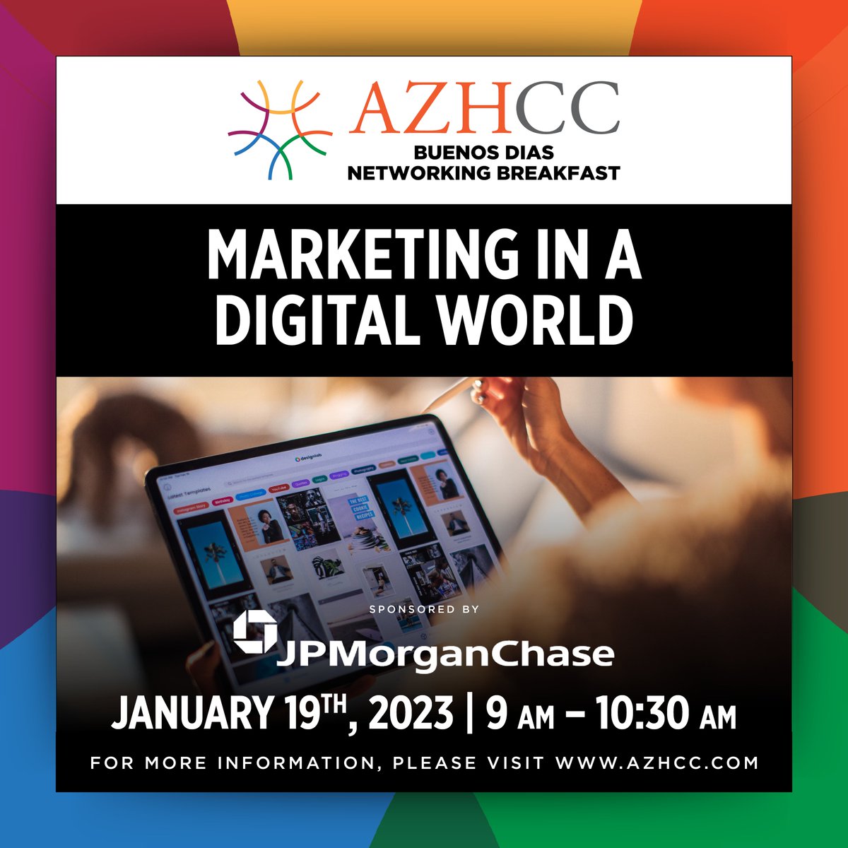 azhcc's tweet photo. We're a week away from our first Buenos Días Networking Breakfast of the year! ☕You won't want to miss this session that covers Marketing in a Digital World. RSVP today at https://t.co/Sdyx4smntW ✏️ https://t.co/TA0yLejjpG