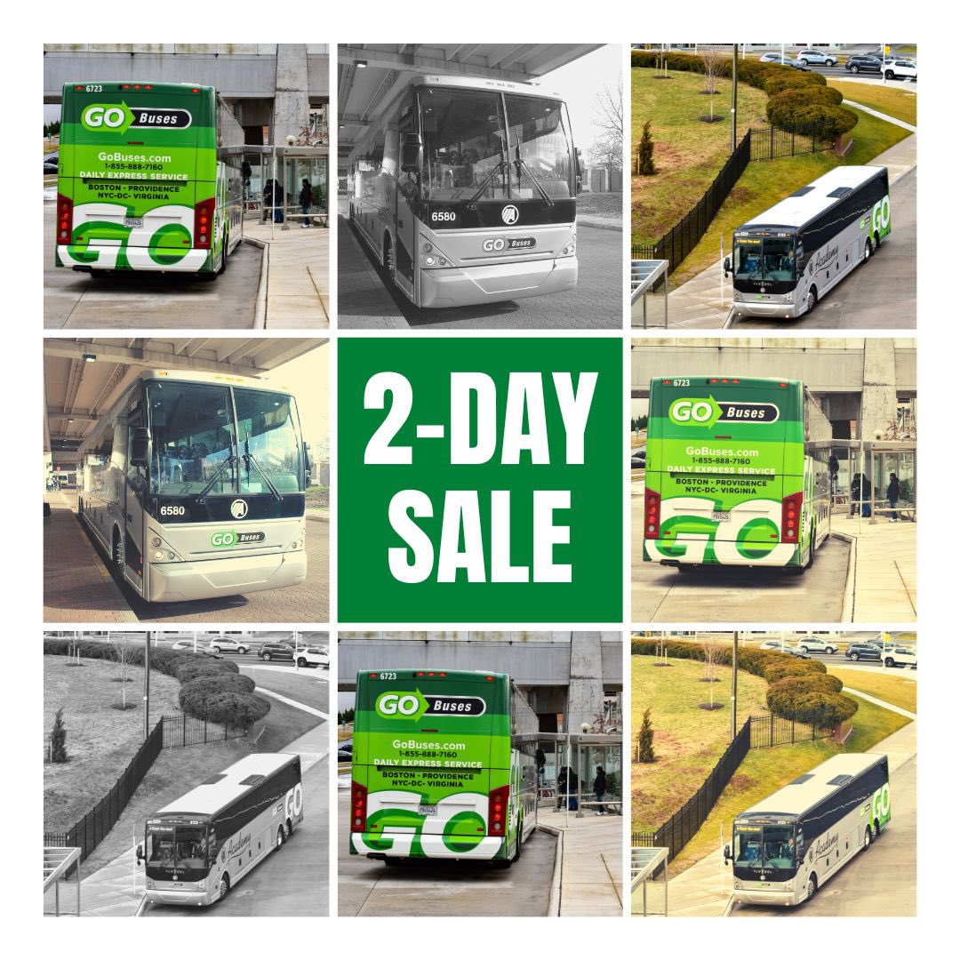 GoBusesTweets's tweet image. 2-Day Sale Happening Now!!
.
Use code jan23 at checkout and Save 15%.
.
Code valid to 8 PM EST on Jan 12th.
.
Link for tix &amp;gt;&amp;gt; gobuses.com
.
.
#sale // #travel // #gobuses // #travelbybus // #buses