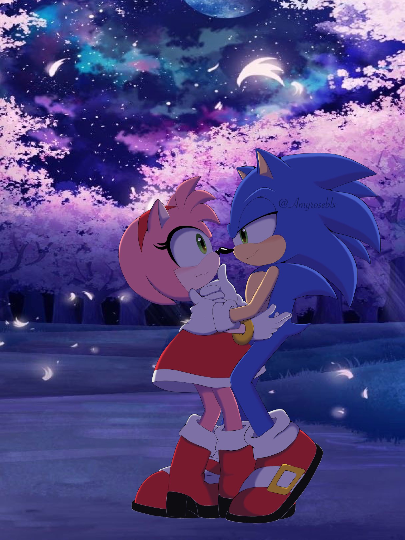 Solsito Draws on X: Sonic's late as usual #SonicTheHedgehog #AmyRose # SonAmy #sonicfanart  / X