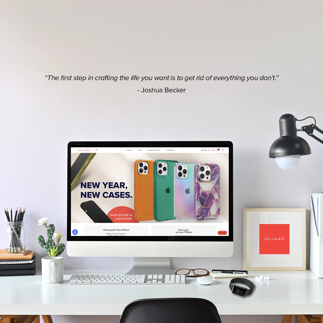 Cellairis's tweet photo. It's #NationalCleanOffYourDeskDay! 

Start the year off refreshed with a clean space!✨ 2023 is the year for positive &amp; peaceful energy ...which includes an organized workspace!👀🧡 

#Cellairis #MobileDeviceProtection #OrganizedLiving #CleanSpace #PositiveEnergy https://t.co/4Jpz0oUznm