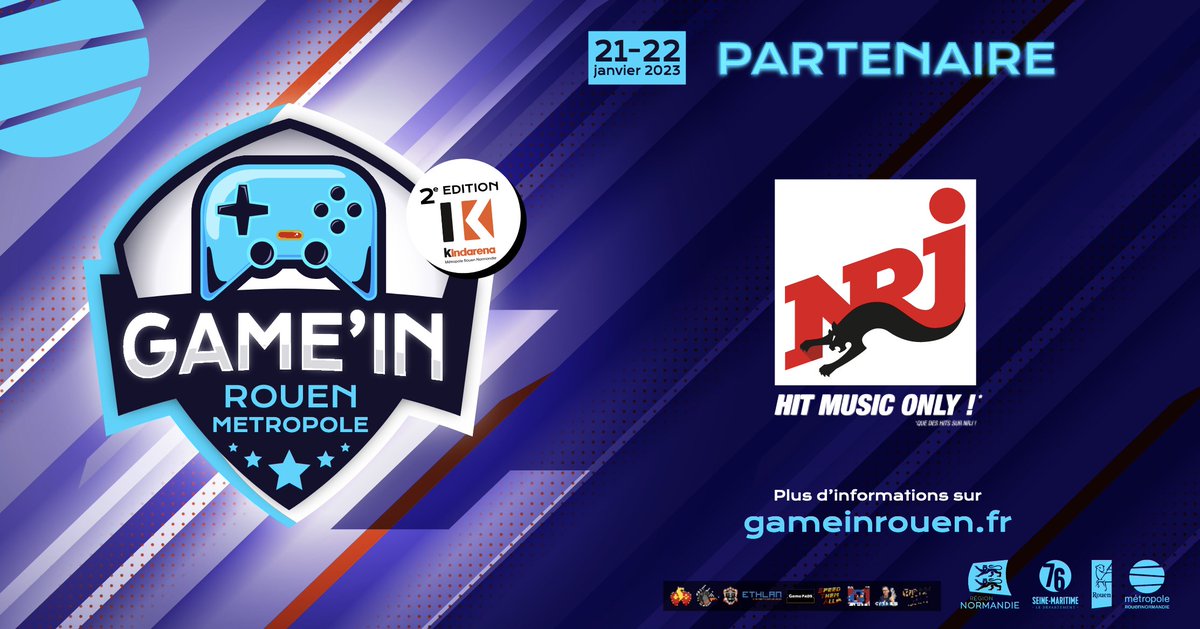C'est avec grand plaisir que nous vous annonçons notre partenariat avec <a href="/NRJhitmusiconly/">NRJ</a> 😊

Merci pour votre soutien qui nous aidera à faire vivre l'un des plus grands événements esport en Normandie ! #GIRM2023 #NRJ