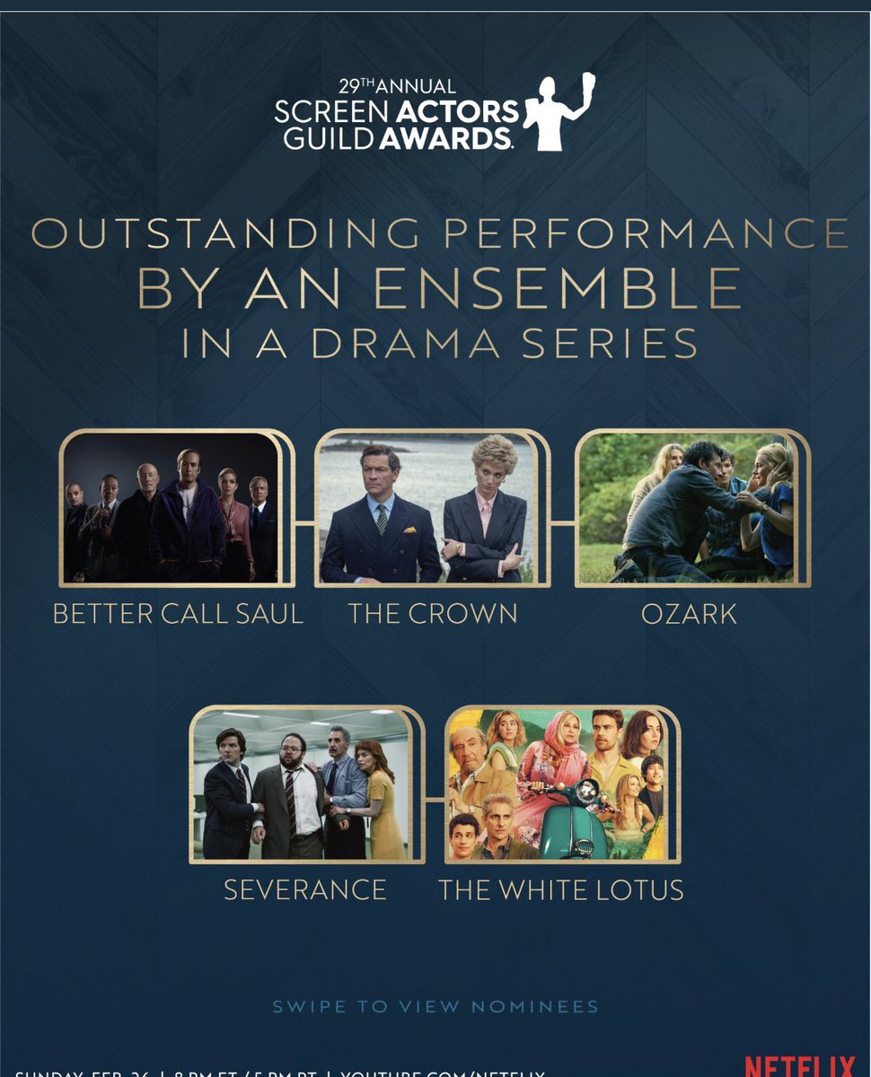 PatrickFabian's tweet photo. Thank you @SAGawards for the #OutstandingEnsemble nomination.
#BetterCallSaul
#SagAwards
💙🙏 https://t.co/WYGZUwgdcl