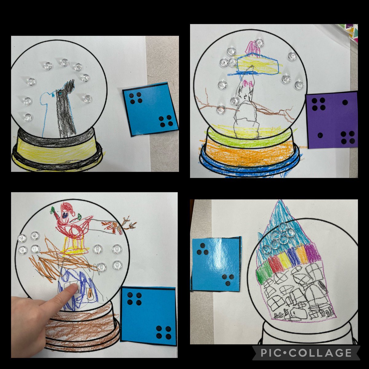 Snowflakes were swirling inside our snow globes today! We were busy counting and building sets of snowflakes ❄️