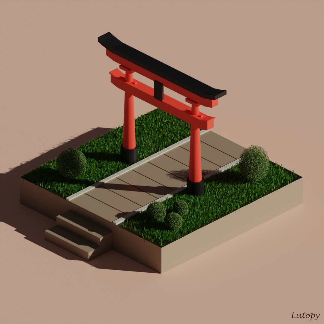 Lutopy_'s tweet photo. Torii
#blender3d #isometric3d #lowpoly #torii #japan #japon https://t.co/OjpoEputbn
