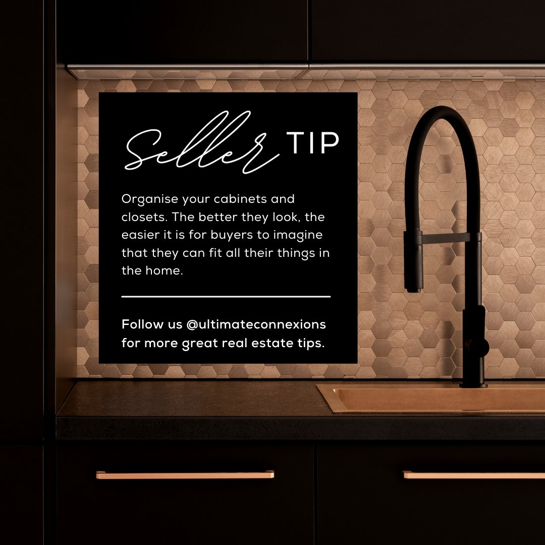 More often than not buyers will turn down a property if they think it lacks space when really the home is just cluttered with belongings. 

Have a good clear-out before showing your home to avoid them being off-put by space!