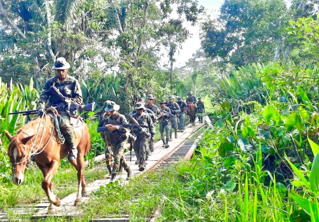 CRBV Artículo 13: El territorio no podrá ser jamás cedido, traspasado, arrendado, ni en forma alguna enajenado, ni aun temporal o parcialmente, a Estados extranjeros u otros sujetos de derecho internacional. 
#FANB