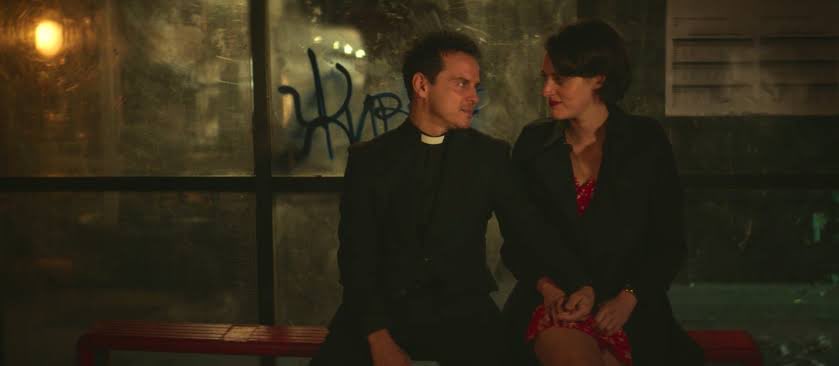 sckberry's tweet photo. i don’t know how to explain but to me fleabag and the priest are a heterosexual couple written in a gay font https://t.co/0bn55MNe9M