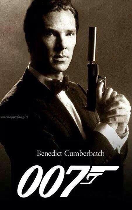 If any writers for films of 007 are out there on Twitter recommend for the new 007 Benedict Cumberbatch, I truly believe he will make an awesome cool slick JAMESSS BONDDD OR The New Code Number 007 WOOOOO!