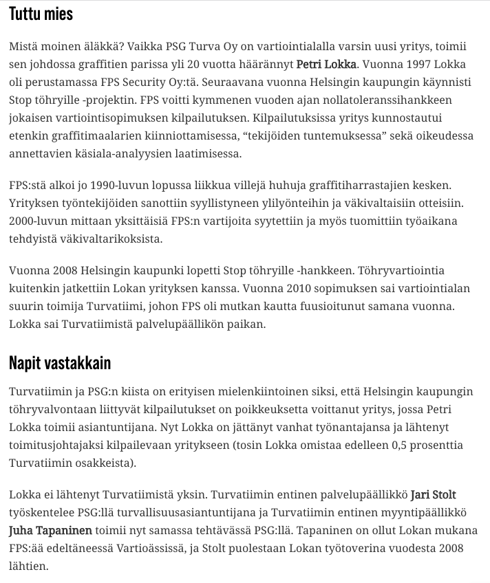 kasvismafioso's tweet photo. #JariStolt on ent. #Turvatiimi'n palvelupäällikkö ja #PsgTurva'n turvallisuusasiantuntija.
#StopTöhryille -hankkeen ajoista tuttu #FPS oli osa Turvatiimiä. 2016 Turvatiimi ja #G4S yhdistyivät #Avarn Securityksi.
--> https://t.co/oK33HWtsix
#vartijat #järjestyksenvalvojat https://t.co/N575Mml3nk