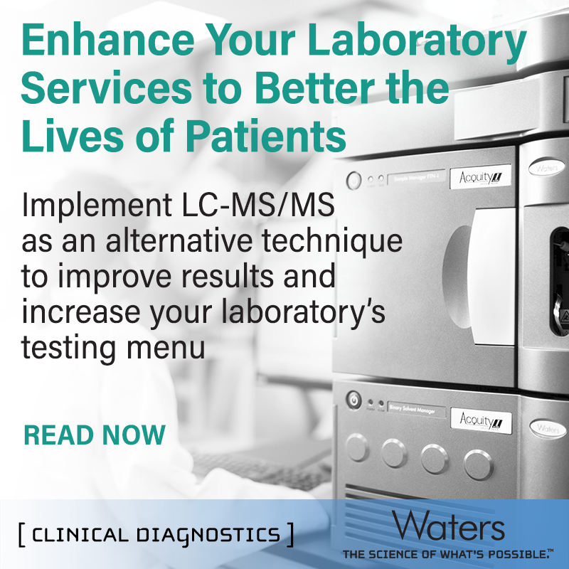 WatersCorp's tweet photo. Waters has dedicated clinical diagnostics teams to assist you in expanding your laboratory's capabilities. See how your lab can boost selectivity, analytical sensitivity, multiplexing, time-to-market and flexibility.
https://t.co/bDKTIawkYG
#LCMS4BetterCare #Waters4Diagnostics https://t.co/zlEb7TRQXG