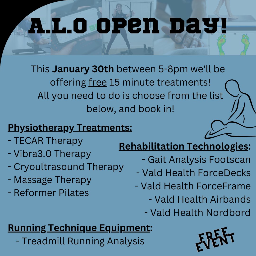 This New Years, set your resolution to finally ridding yourself of that nagging pain...

On January 30th, we're holding an open day where you can book a free treatment!! 

Choose a treatment from the list and call us on: 0207 636 8845 to secure your free 15 minute slot.