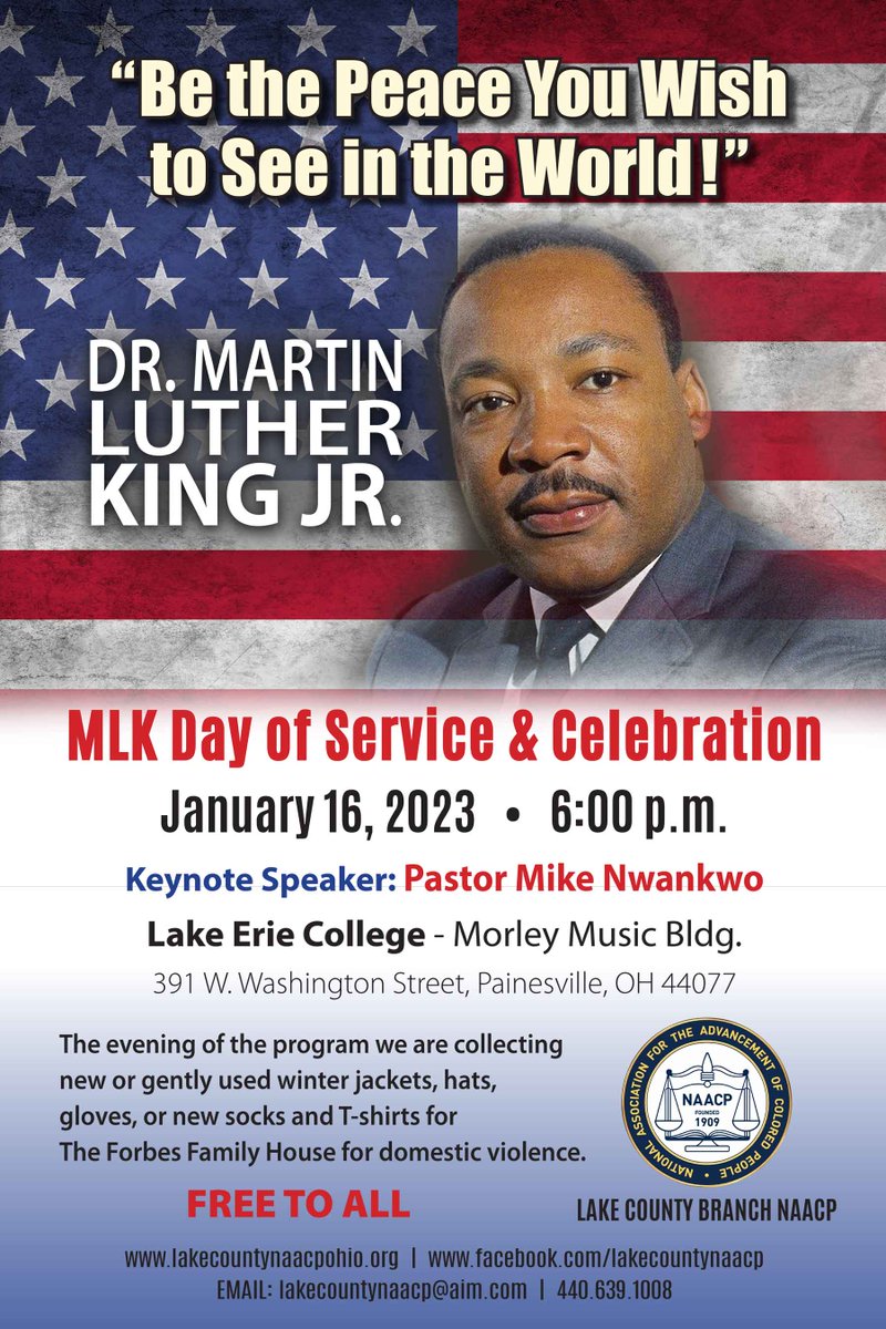 Join us on Martin Luther King Jr. Day, Monday, January 16 for a day of service and celebration!