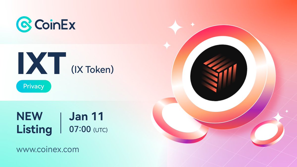 theoneuu's tweet photo. 🚀 New Listing

CoinEx Lists $IXT
@Planetix0 is a blockchain-based strategy and trading game

✅ Trading Pair: IXT/USDT
✅ Deposit &amp; Withdrawal: 12PM PKT 11th Jan
✅ Trading: 3PM PKT 11th Jan

Learn more 👉 https://t.co/GYTCgdJQKX

#CoinEx #IXT #IXToken #PlanetIX #TokenListing https://t.co/1ecOArC0ec