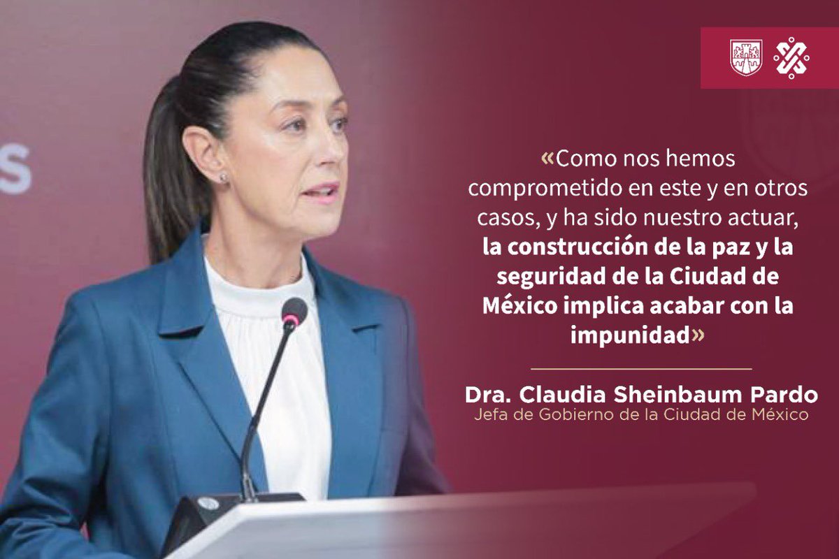 Bety_Olivares's tweet photo. Con la estrategia de seguridad implantada por la Jefa de Gobierno, Dra. @Claudiashein, se trasforma y recupera la Ciudad, para lograr seguridad, paz y con ello culminar con la impunidad y alcanzar la justicia para tod@s.

Sigamos en coordinación construyendo una #CiudadSegura ✌🏽 https://t.co/OWzsmVeAz9