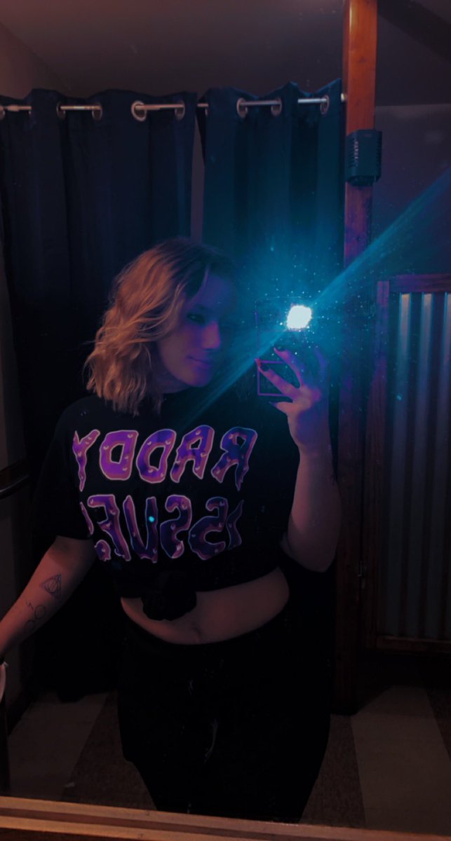 RileyKrowe00's tweet photo. Ya girl finally got her #RaddyIssues shirt and is absolutely loving it. 💜💕 https://t.co/9empGc7zZY