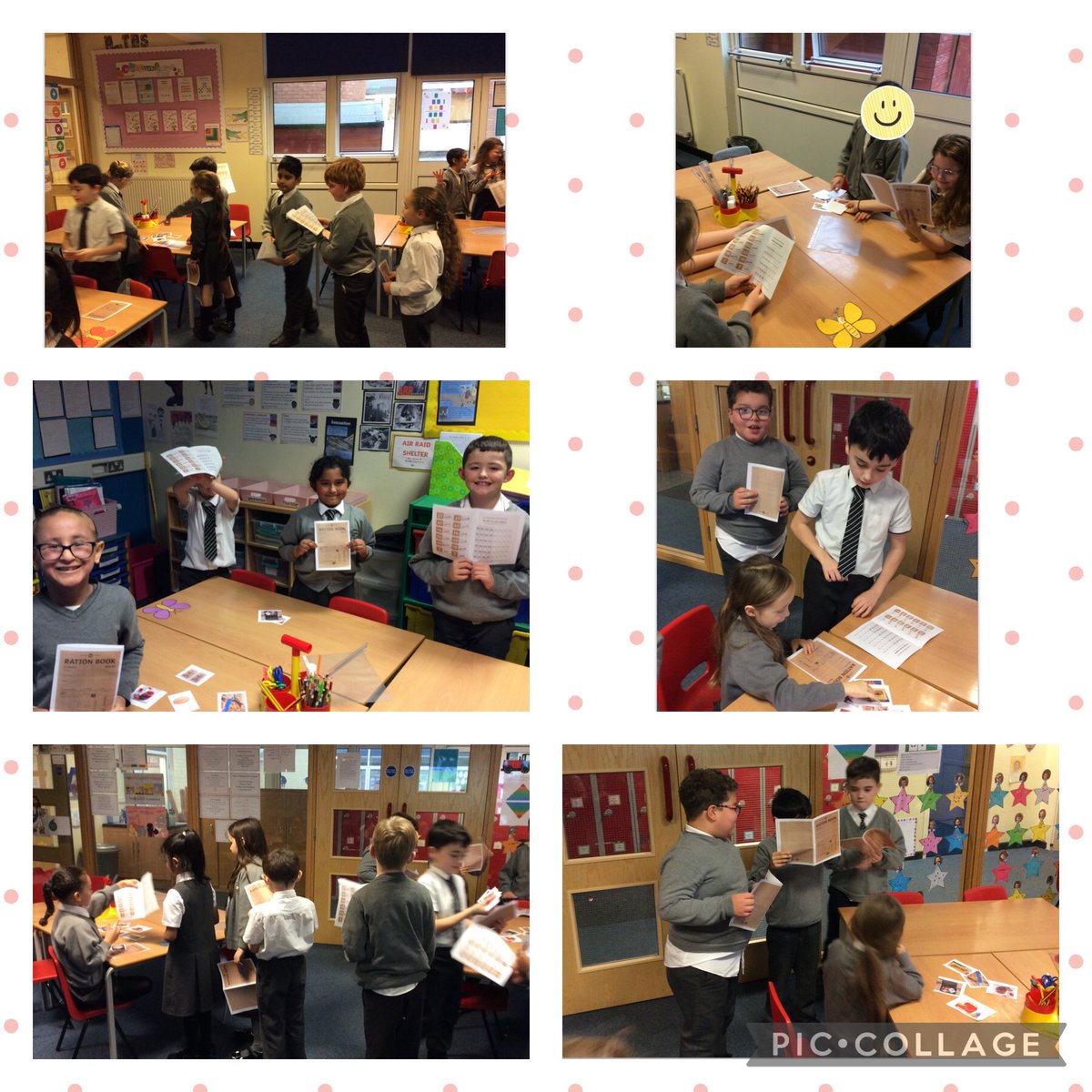 StBernsPrimary's tweet photo. 3OB have been learning about rationing during WW2. We visited a shop with our ration books to see what food we were allowed #stbernstopic #stbernshistory https://t.co/T61E3QOKc0