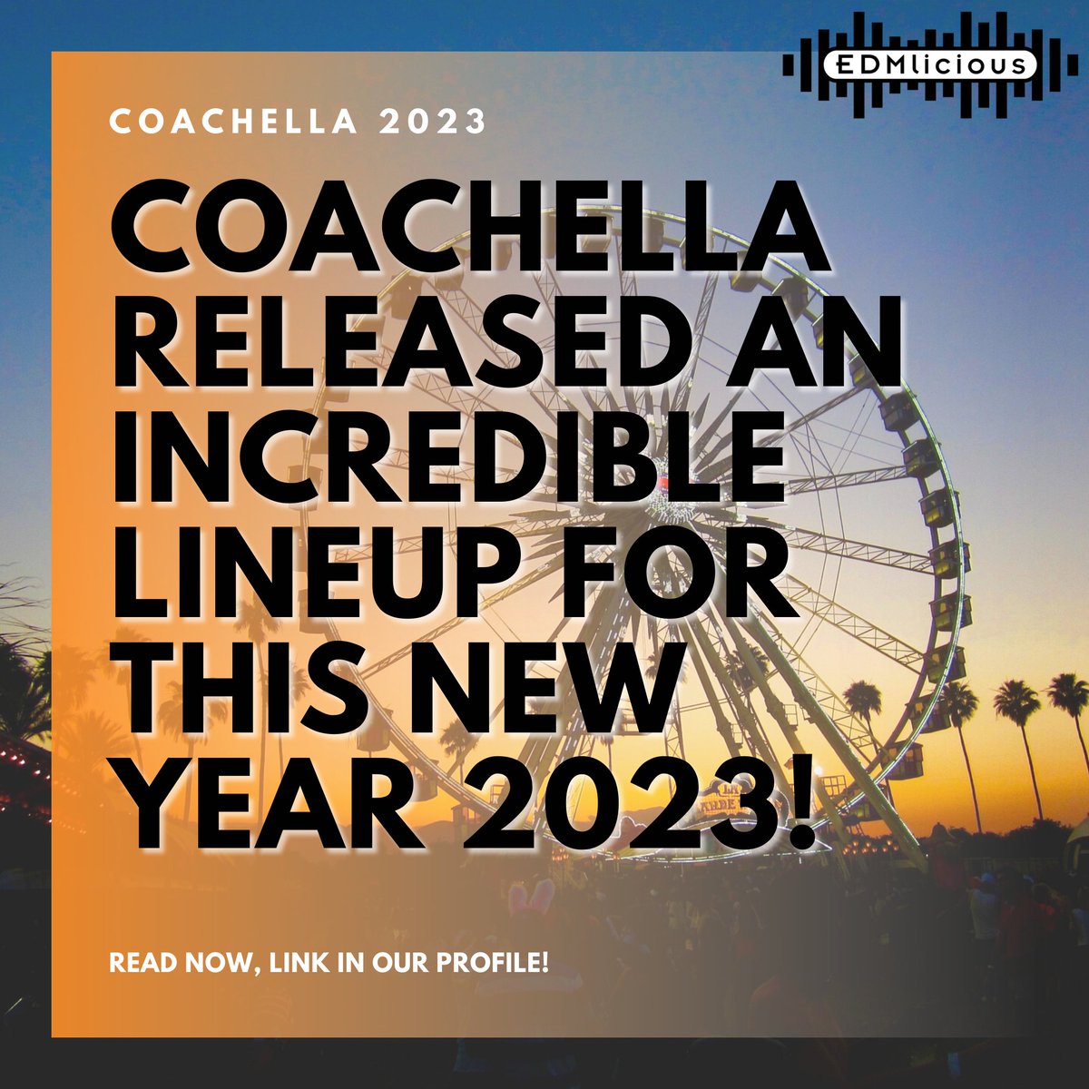 Coachella recently announced its lineup for 2023. Are you ready to rage? 🌴🔥🎶

#Coachella2023 #musicfestival #coachella #lineup #EDMmusic #EDMnews #musicnews #festivalnews #musicfestivalnews