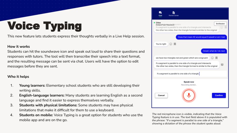 Students can hit the soundwave icon and speak out loud to share their questions and responses with tutors.  How cool is that?!  #HowWePaper Increasing accessibility for our youngest learners. <a href="/CascadeCubs/">Cascade Elementary</a>
