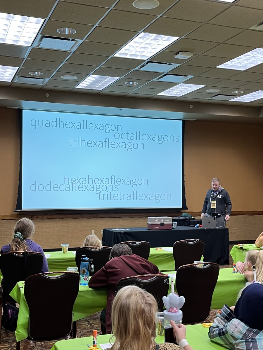 cleaton97's tweet photo. @codemash @KidzMash There are still some seats open for our 1:00 session… Paper Puzzle Playtime: Making Hexaflexagons with @kadams54  Lots of humor and greats videos!!! https://t.co/9eJBI5fSdv