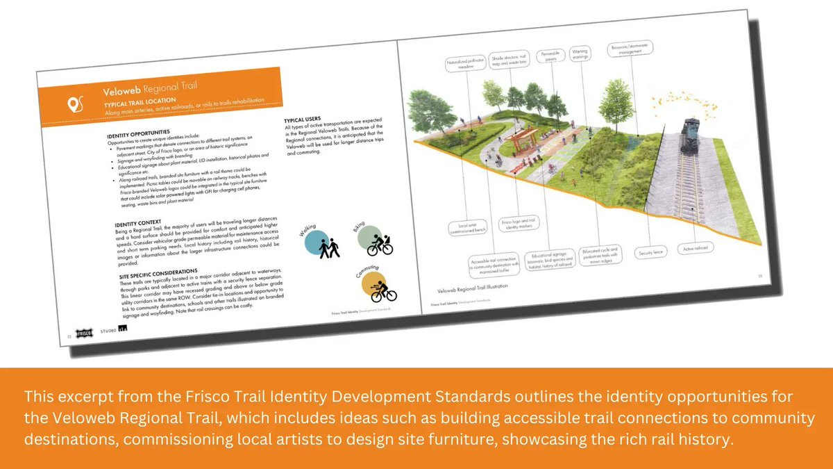 STUDIO tla (@studiotla) on Twitter photo Our team worked with The City of Frisco to create standards that respond to the 9 different trail hierarchies and types, and then designed 5 trail-specific applications that celebrate the trail identity typologies within Frisco's unique landscape. <a href="/ULIDFW/">ULI Dallas-Fort Worth</a> <a href="/DFWASLA/">DFW ASLA</a> <a href="/CityOfFriscoTx/">City of Frisco,Texas</a> Our team worked with The City of Frisco to create standards that respond to the 9 different trail hierarchies and types, and then designed 5 trail-specific applications that celebrate the trail identity typologies within Frisco's unique landscape. <a href="/ULIDFW/">ULI Dallas-Fort Worth</a> <a href="/DFWASLA/">DFW ASLA</a> <a href="/CityOfFriscoTx/">City of Frisco,Texas</a>