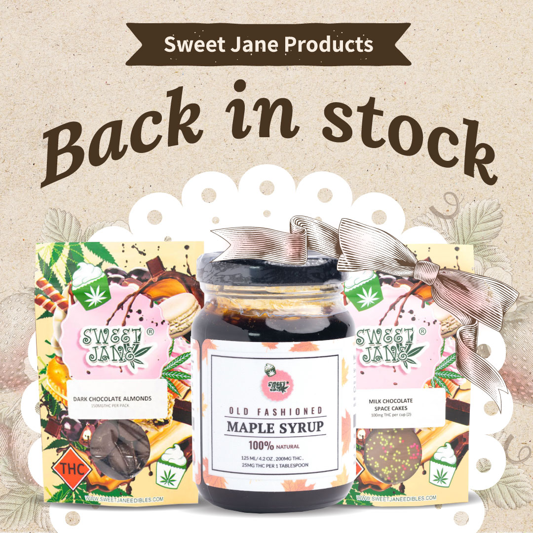 HerbApproach's tweet photo. 🚨 Sweet News Alert! 🚨 
#SweetJane products are back in stock and better than ever! 🎉🛍 
Don't miss out, stock up on your favorites or try something new...

#edibles #medibles #cannabisindustry #CannabisCommunity #StonerFam #stonerbabes #weedisback #WeedLovers https://t.co/eaWcxyXZEl