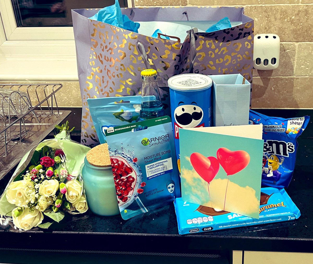 My thoughtful sister got me some treats for getting blue in A&amp;A 💙 thanks sissy @SarahCoughlan34  (will be saving that WKD, will save you a glass 🤣)
