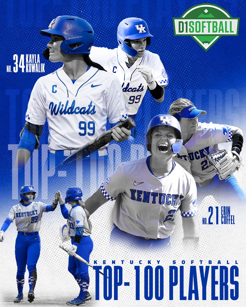 Kentucky Softball (@uksoftball) on Twitter photo Kentucky places ✌️ on the <a href="/D1Softball/">D1Softball</a> Top-100 players in the nation list for 2023.
<a href="/erincoffel5/">Erin Coffel</a> x <a href="/kswaggyyyy/">kayla kowalik</a> Kentucky places ✌️ on the <a href="/D1Softball/">D1Softball</a> Top-100 players in the nation list for 2023.
<a href="/erincoffel5/">Erin Coffel</a> x <a href="/kswaggyyyy/">kayla kowalik</a>