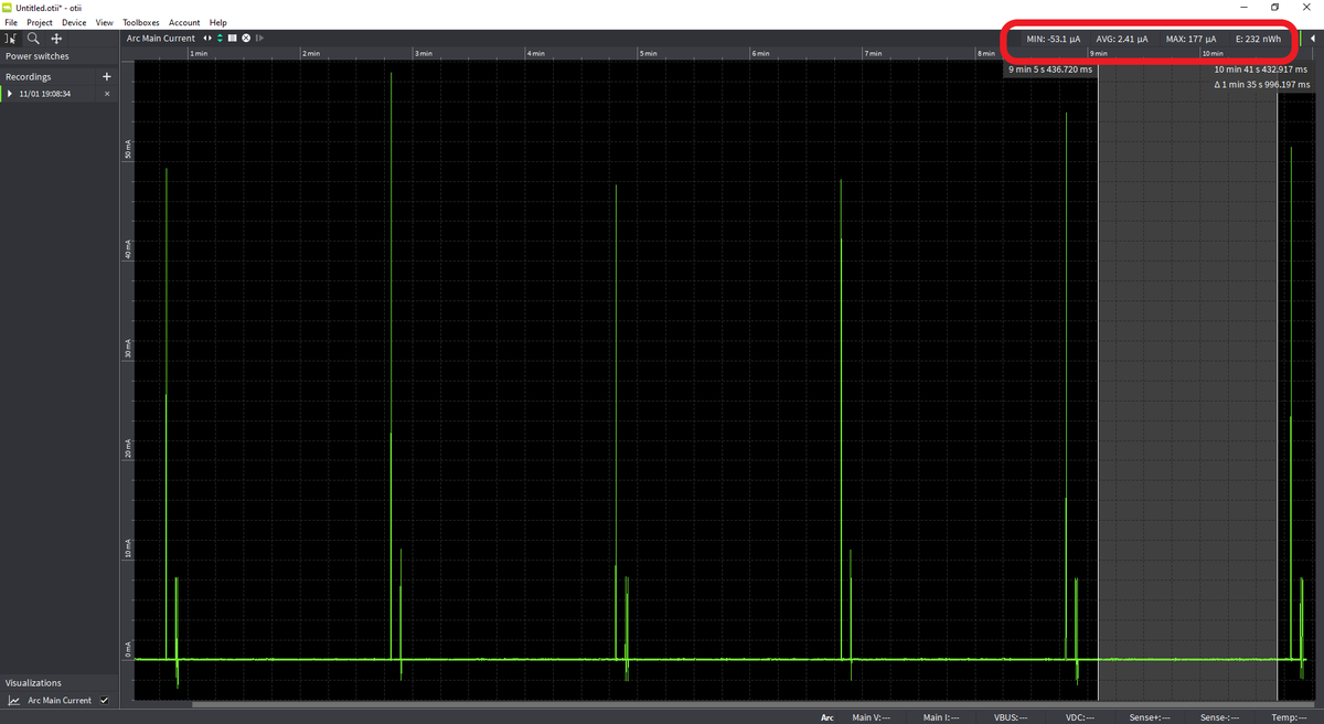 electrokhanX's tweet photo. One of the best feeling is to see your #LoRaWAN sensor device performing better than you expected in sleep mode, averaging ~2.4 μA with periodic wake-ups to read the sensors.
Battery life estimator tools suggests around ~10 yrs of🔋life with a 2.5Ah AA &amp; 10mins uplink interval. https://t.co/wdo3ahLtBd